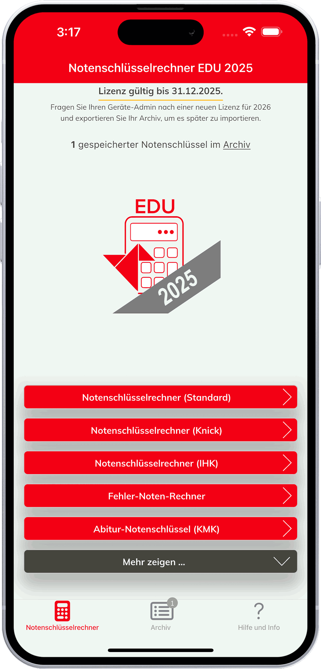 Notenschlüssel-Rechner EDU